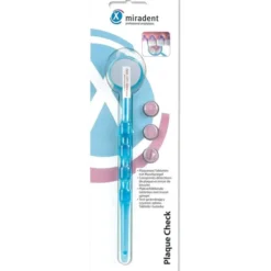 MIRADENT Plaquetest Mira2+Spiegel blau transparent 1 St
