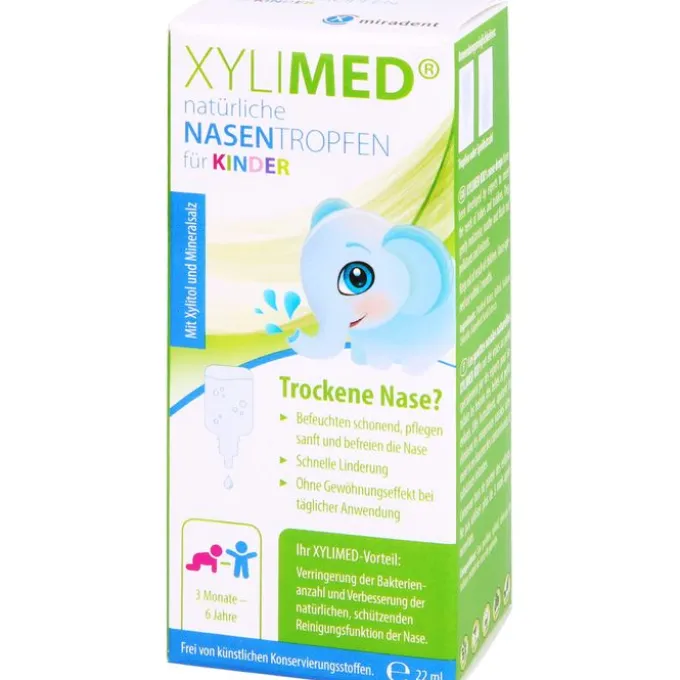 MIRADENT Xylimed Kid's natürliche Nasentropfen 22 ml