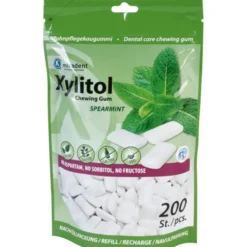 MIRADENT Xylitol Chewing Gum Spearmint Ref. 200 Stück