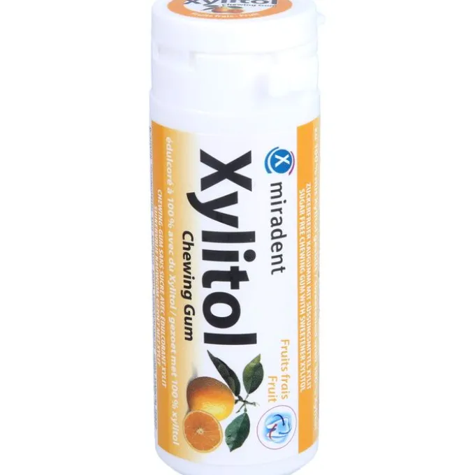 MIRADENT Xylitol Chewing Gum Frucht 30 Stück