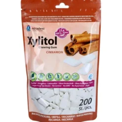 MIRADENT Xylitol Chewing Gum Zimt Refill 200 Stück