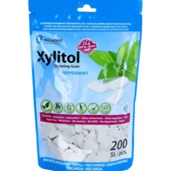 MIRADENT Xylitol Chewing Gum Minze Refill 200 Stück