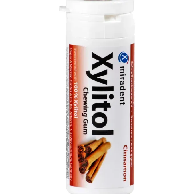 MIRADENT Xylitol Chewing Gum Zimt 30 Stück