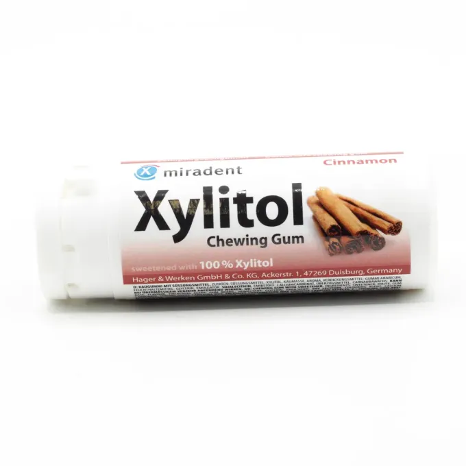 MIRADENT Xylitol Chewing Gum Zimt 30 Stück