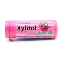 MIRADENT Xylitol Kaugummi Erdbeere 30 g