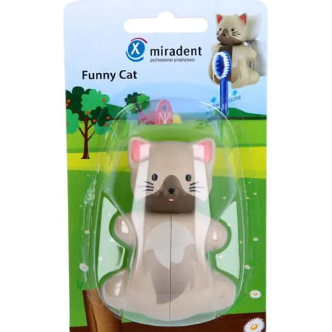 MIRADENT Zahnbürstenhalter Funny Snapper cat 1 St