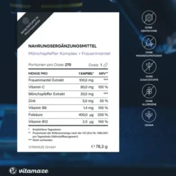 MÖNCHSPFEFFER COMPLEX Frauenmantel Vit.C Folsäure 270 Stück
