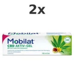 Mobilat® CBD Aktiv-Gel: vitalisierend, beruhigend, pflegend. Für beanspruchte Körperpartien. 2x 100ml