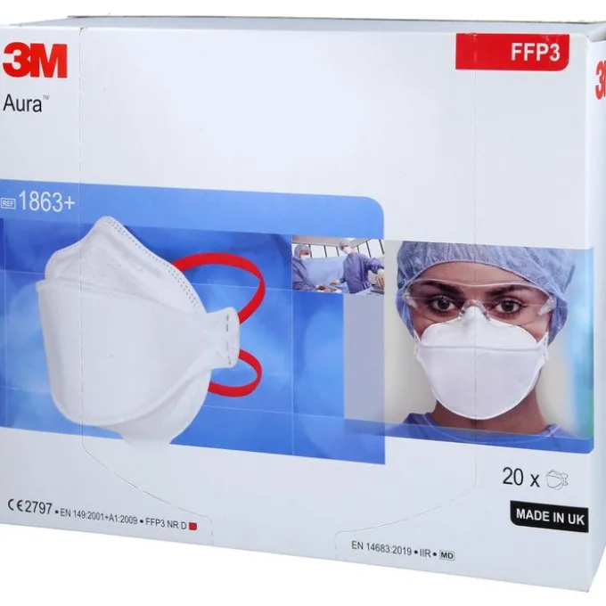 3M 1863+ ohne Ventil Aura FFP3 20 St