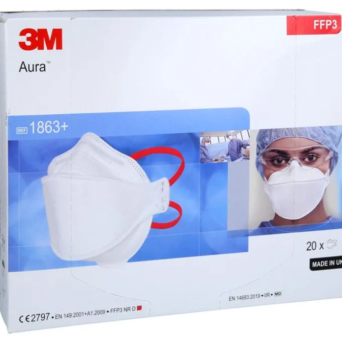 3M 1863+ ohne Ventil Aura FFP3 20 St