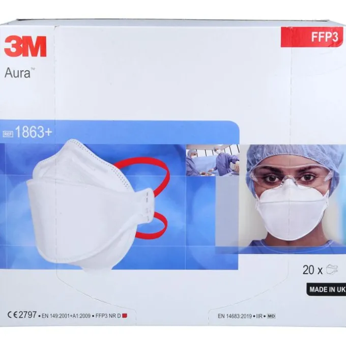 3M 1863+ ohne Ventil Aura FFP3 20 St