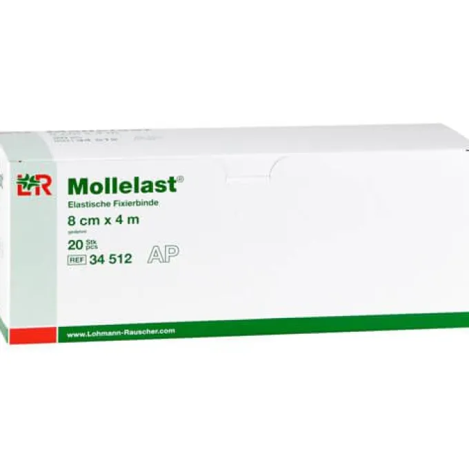 MOLLELAST Binden 8 cmx4 m weiß 20 St