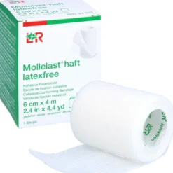 MOLLELAST haft Binden latexfrei 6 cmx4 m weiß 1 St