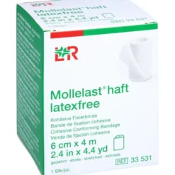 MOLLELAST haft Binden latexfrei 6 cmx4 m weiß 1 St