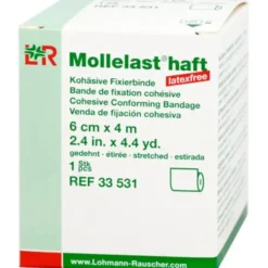MOLLELAST haft Binden latexfrei 6 cmx4 m weiß 1 St