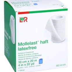 MOLLELAST haft Binden latexfrei 10 cmx20 m blau 1 St