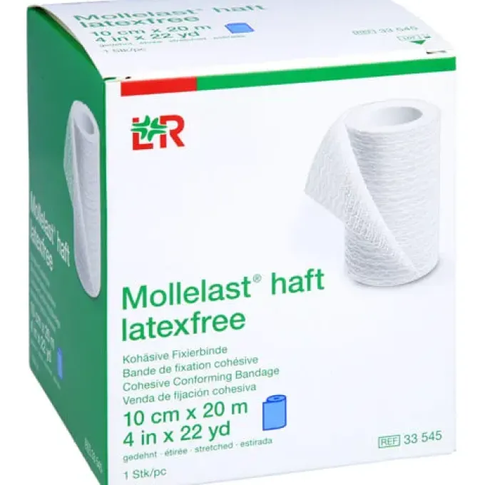 MOLLELAST haft Binden latexfrei 10 cmx20 m blau 1 St