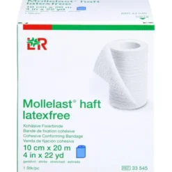 MOLLELAST haft Binden latexfrei 10 cmx20 m blau 1 St