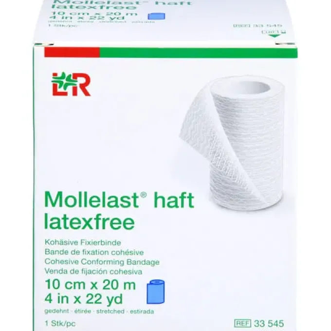 MOLLELAST haft Binden latexfrei 10 cmx20 m blau 1 St