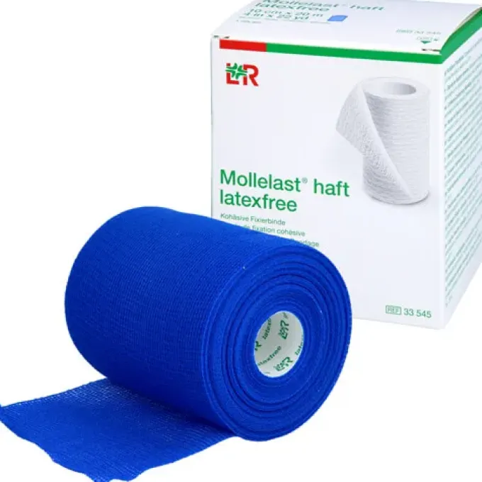 MOLLELAST haft Binden latexfrei 10 cmx20 m blau 1 St