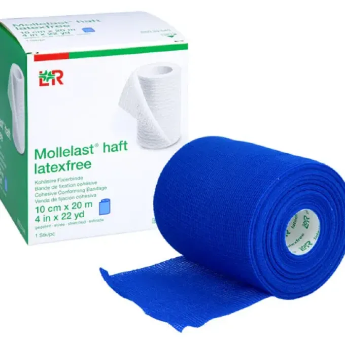 MOLLELAST haft Binden latexfrei 10 cmx20 m blau 1 St