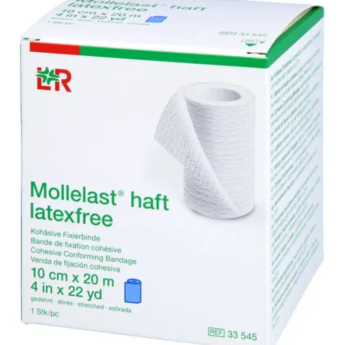 MOLLELAST haft Binden latexfrei 10 cmx20 m blau 1 St