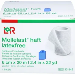 MOLLELAST haft Binden latexfrei 6 cmx20 m blau 1 St