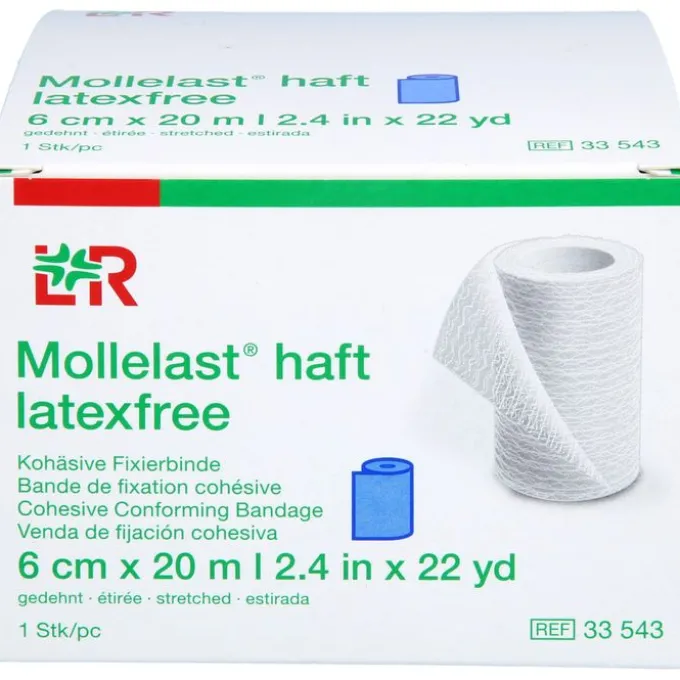MOLLELAST haft Binden latexfrei 6 cmx20 m blau 1 St