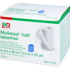 MOLLELAST haft Binden latexfrei 6 cmx20 m blau 1 St