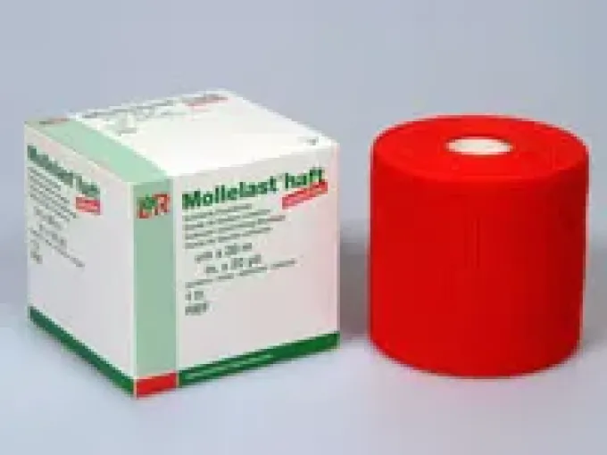 MOLLELAST haft Binden latexfrei 8 cmx20 m rot 1 St