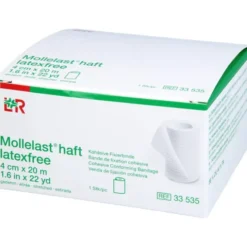 MOLLELAST haft Binden latexfrei 4 cmx20 m weiß 1 St