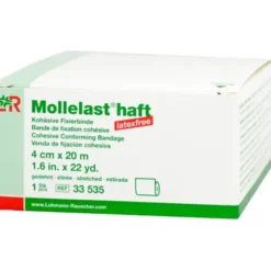 MOLLELAST haft Binden latexfrei 4 cmx20 m weiß 1 St