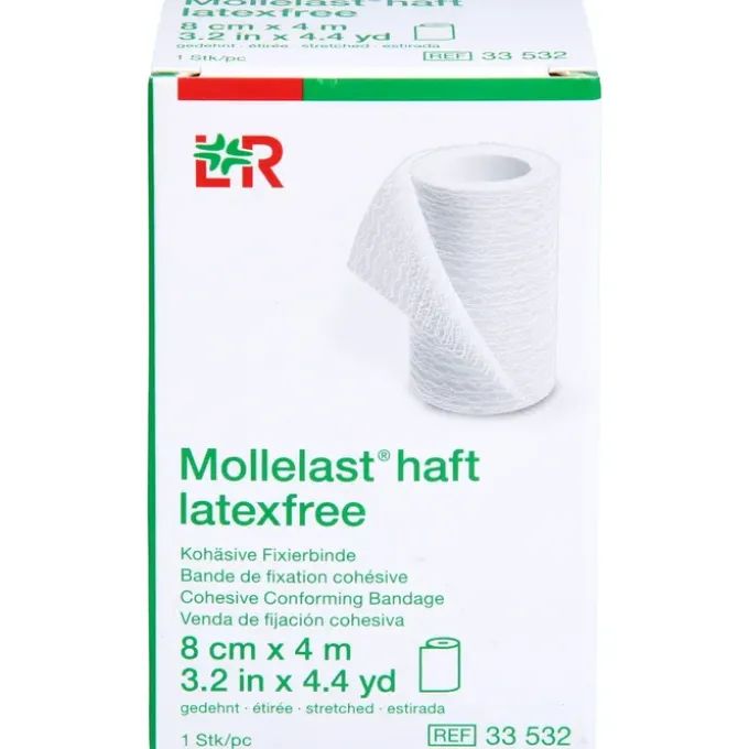 MOLLELAST haft Binden latexfrei 8 cmx4 m weiß 1 St
