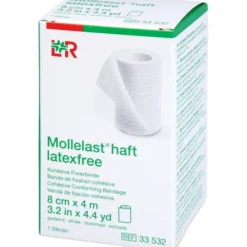 MOLLELAST haft Binden latexfrei 8 cmx4 m weiß 1 St