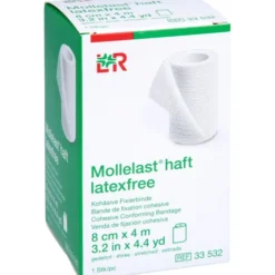 MOLLELAST haft Binden latexfrei 8 cmx4 m weiß 1 St
