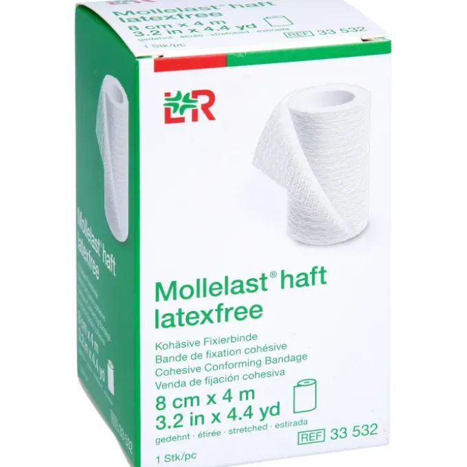 MOLLELAST haft Binden latexfrei 8 cmx4 m weiß 1 St