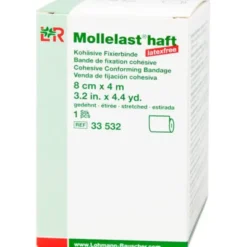 MOLLELAST haft Binden latexfrei 8 cmx4 m weiß 1 St