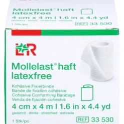 MOLLELAST haft Binden latexfrei 4 cmx4 m weiß 1 St