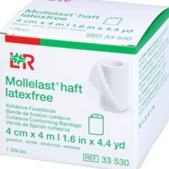 MOLLELAST haft Binden latexfrei 4 cmx4 m weiß 1 St