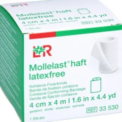 MOLLELAST haft Binden latexfrei 4 cmx4 m weiß 1 St