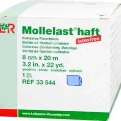 MOLLELAST haft Binden latexfrei 8 cmx20 m blau 1 St