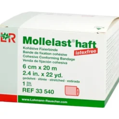 MOLLELAST haft Binden latexfrei 6 cmx20 m rot 1 St