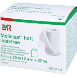 MOLLELAST haft Binden latexfrei 6 cmx20 m weiß 1 St