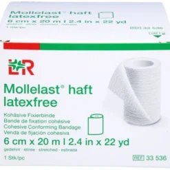 MOLLELAST haft Binden latexfrei 6 cmx20 m weiß 1 St