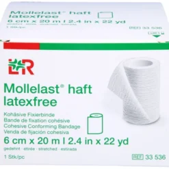 MOLLELAST haft Binden latexfrei 6 cmx20 m weiß 1 St