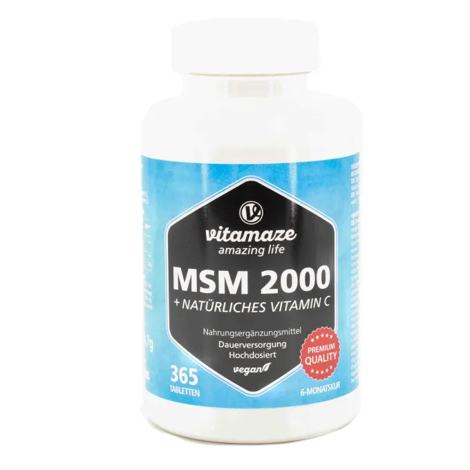 MSM 2000+Vitamin C Acerola Extrakt Tabletten 365 Stück