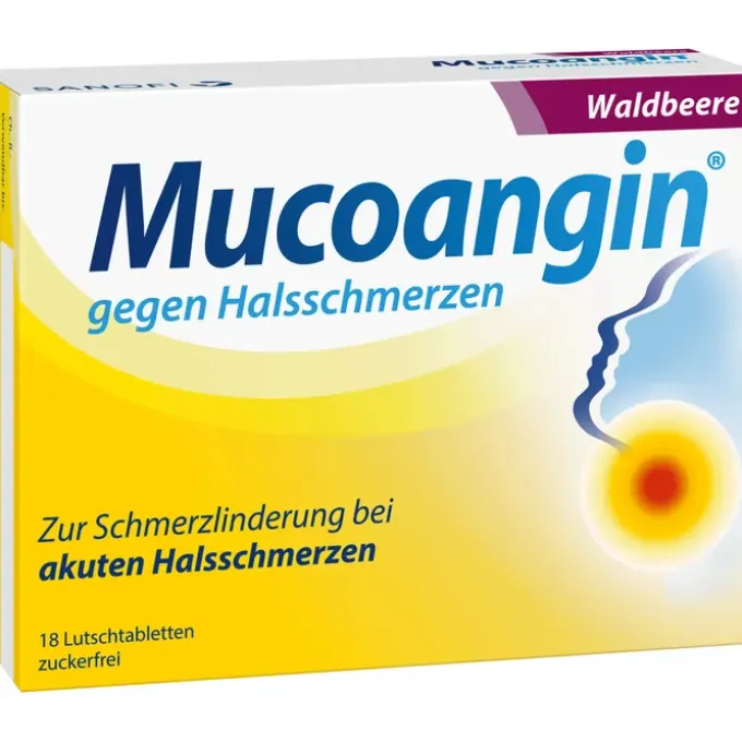 MUCOANGIN Waldbeere 20 mg Lutschtabletten 18 St