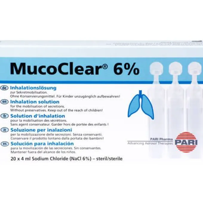 MUCOCLEAR 6% NaCl Inhalationslösung 20X4 ml