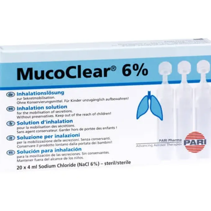 MUCOCLEAR 6% NaCl Inhalationslösung 20X4 ml