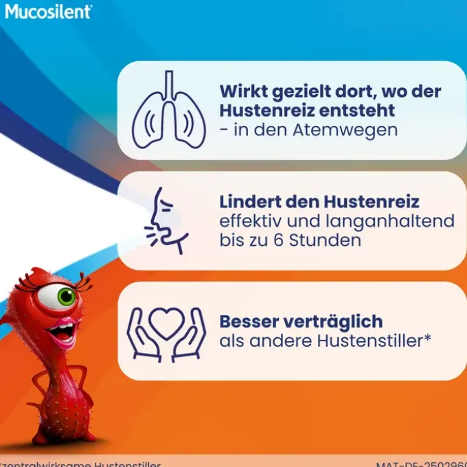 MUCOSILENT gg.Reizhust.Levodropropizin 6mg/ml Saft 100 ml